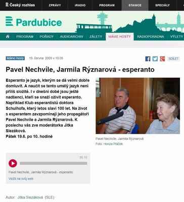 Pavel Nechvíle + Jarmila Rýznarová v pardubickém rozhlase (2008) - en la Radio Pardubice (2008) - http://www.rozhlas.cz/pardubice/mamehosty/_zprava/596368